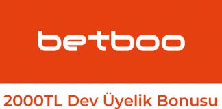 Betboo 2000TL Dev Üyelik Bonusu